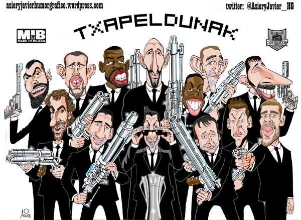 bilbao-baloncesto-hombres-de-negro-poster-caricaturas