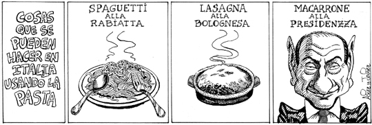 Berlusconi, maccarrone a la presidenza