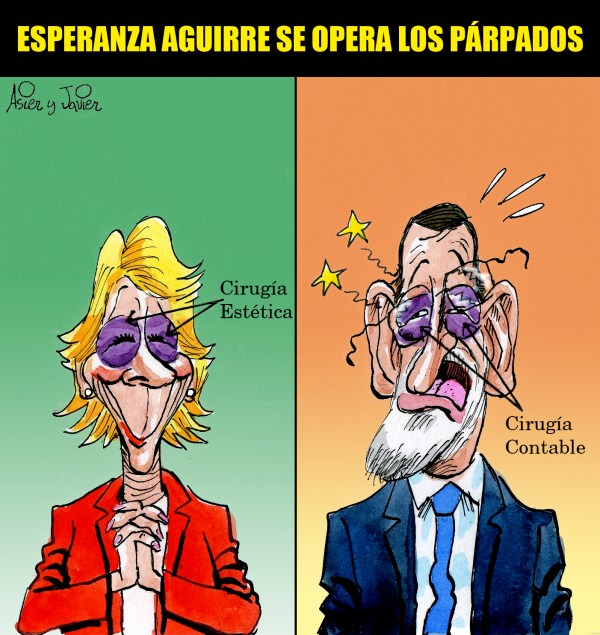 Esperanza Aguirre se ha operado los pápardos