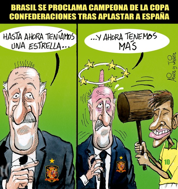 En El Jueves, Brasil derrota a España en la final de la Copa Confederaciones
