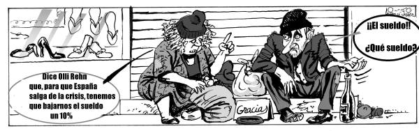 Olli Rehn pide a los españoles otra bajada de sueldo