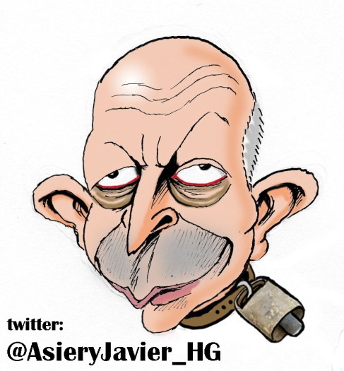 El Ministro Wert, Cencerro del Curso. Caricatura, Humor Gr