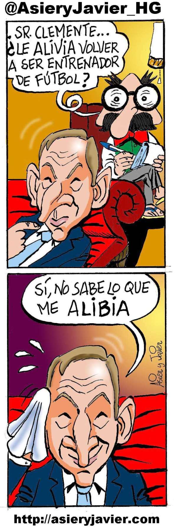 Javier Clemente, nuevo seleccionador libio, en el gabinete del Doctor Txok