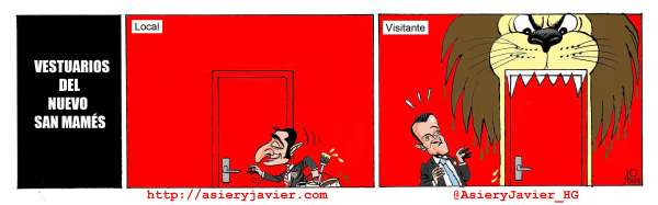 El Athletic de Valverde, a devorar al Celta en San Mamés y seguir en Copa. Fútbol, humor gráfico.