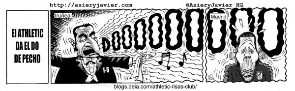 El Athletic de Valverde dio un Do de Pecho ante Osasuna que se escuchó en el Calderón. Humor gráfico, caricaturas.