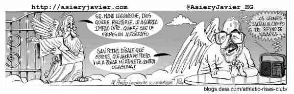 El Athletic se enfrenta a Osasuna en Pamplona con la victoria como objetivo. Humor gráfico.