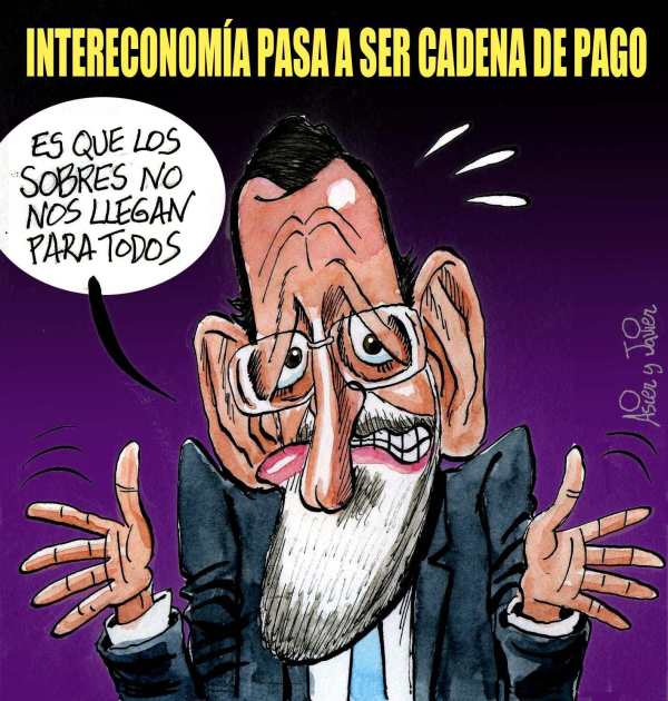 Intereconomía será de pago. Humor gráfico, caricatura.