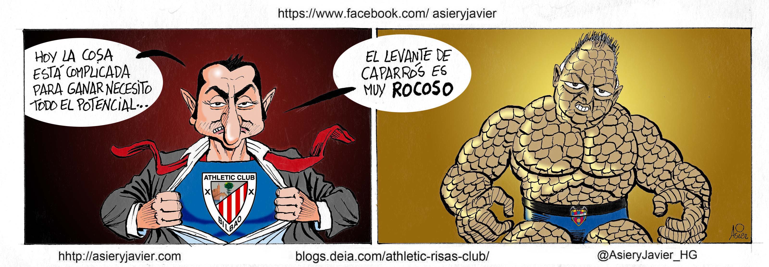 Valverde necesitará hoy todo el potencial del Athletic ante el rocoso Levante de Caparrós