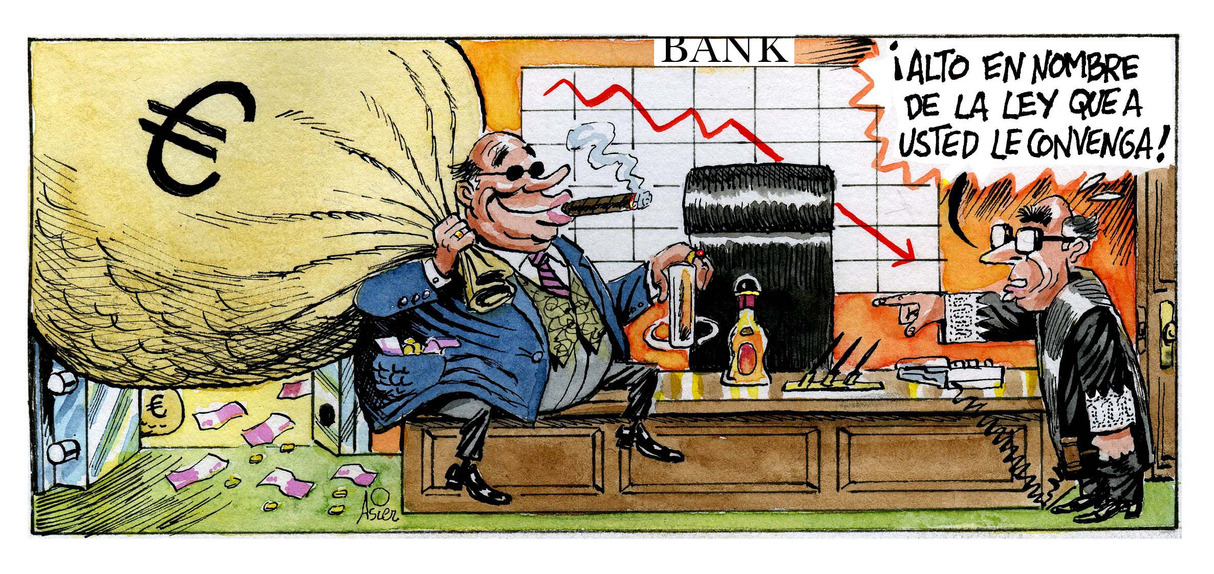 El auténtico problema del Fiscal General y la Justicia cuando se enfrentan a la corrupción en España. Humor. Viñeta.