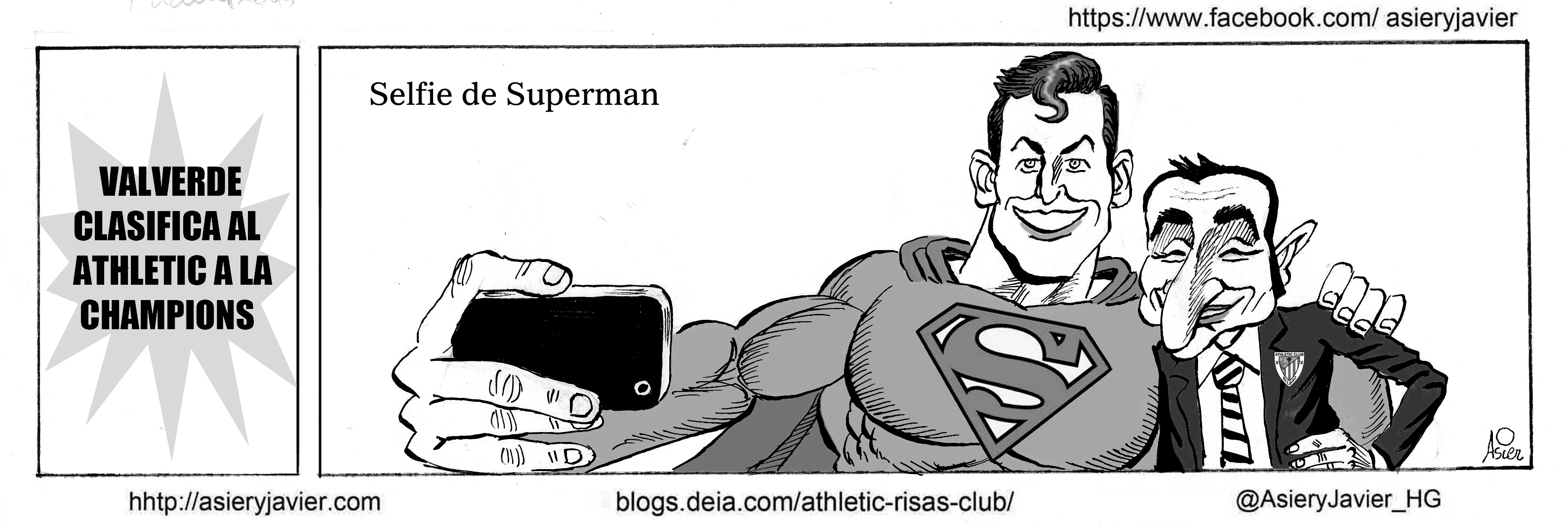 Valverde certifica la clasificación del Athletic para la Champions en Vallecas. Bilbao, Chmapions, Fútbol, Liga, Superman, Humor.