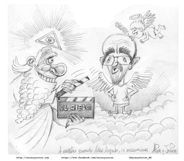 Las calle de Bilbao, el celuloide y las tablas del teatro echarán de menos a Alex Angulo. Viñeta in  memoriam.