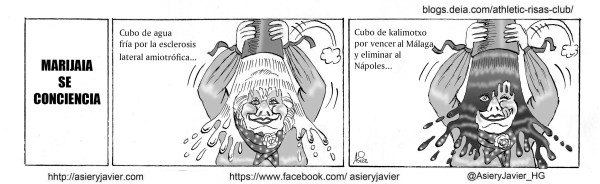 Maria Jaia se moja solidariamente en Aste Nagusia de Bilbao  por la ELA.  Y también por el Athletic.