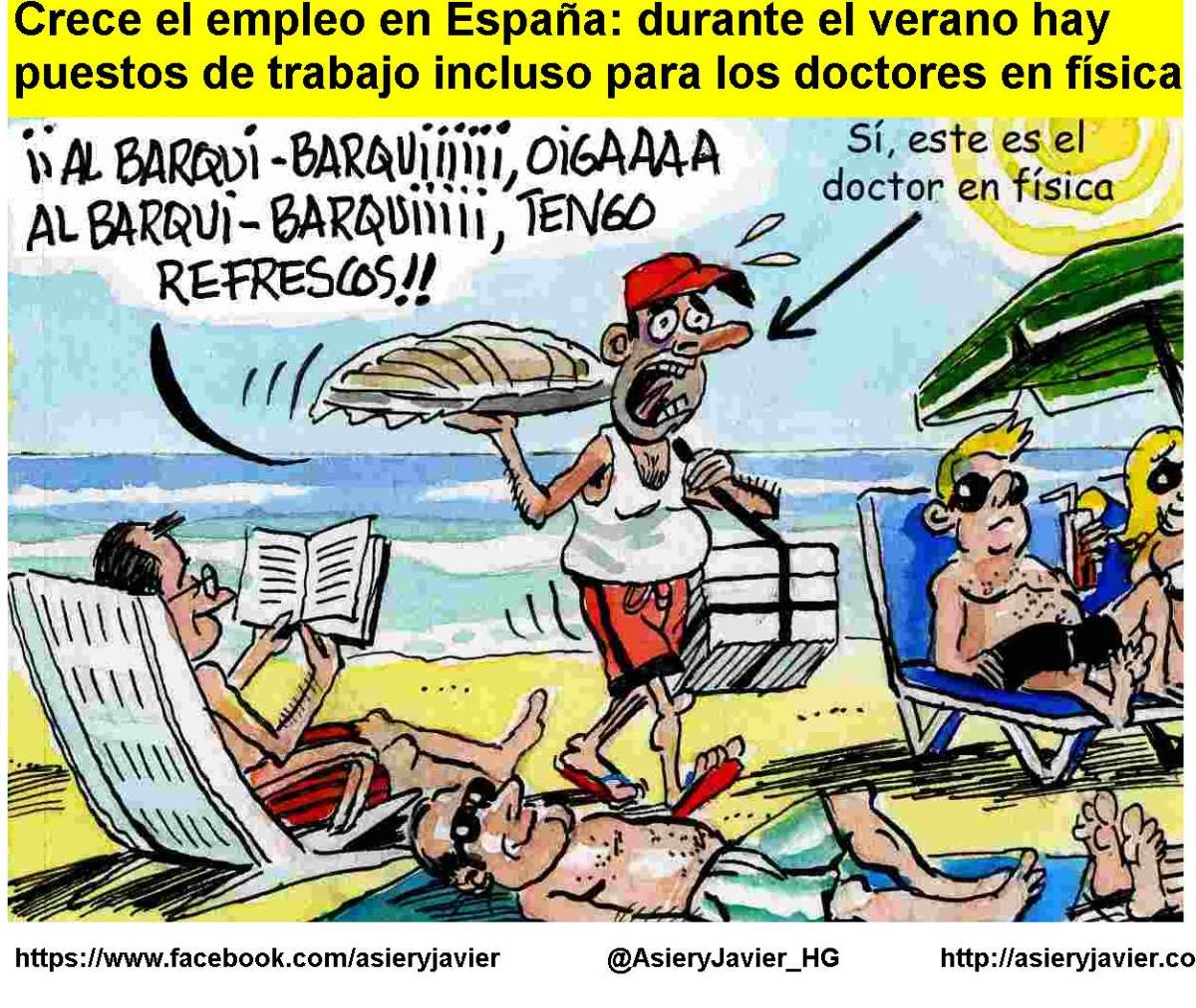 Durante el verano, crece el empleo en España