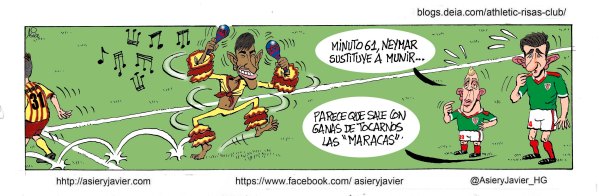 Neymar marcó los dos goles con los que el Barcelona derrotó al Athletic de Bilbao en el Nou Camp