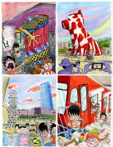 Gracias a las ilustraciones de Asier, Bilbao se convierte en un personaje más.  El libro utiliza un lenguaje sencillo, directo y de uso cotidiano. Su diseño de letra grande, amplios márgenes y definiciones de palabras en recuadros, facilita la lectura.