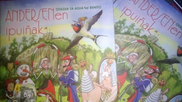La portada del libro editado por el ayuntamiento de Urduliz y que recupera buena parte de la traducción al euskera de Bizkaia de los cuentos de Andersen por parte de Benito Otazua