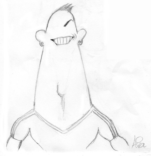 Caricatura de Cristiano Ronaldo a lápiz
