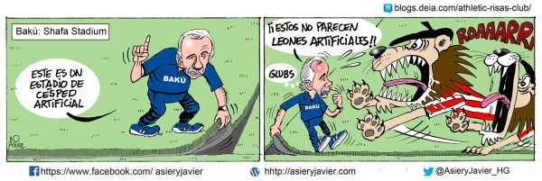 El Athletic sacará leones de verdad al césped artificial de Baku en la previa de la UEFA League