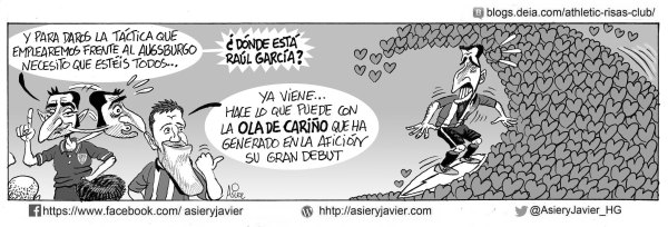 El Athletic de Bilbao recibe al Augsburgo con el recien fichado Raúl García como gran protagonista