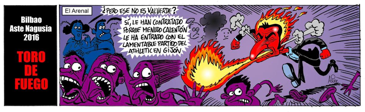 El entrenador del Athletic de Bilbao, disgustado por el juego de su equipo en el primer partido de Liga en Gijón, que coincidió con Aste Nagusia