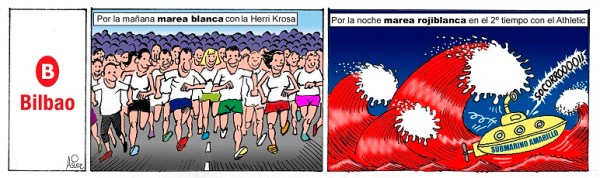 El Athletic ganó al Villarreal en San Mamés el día de la Herri Krosa