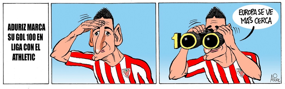 Aduriz se hizo centenario en Liga ante Osasuna