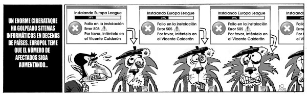 El Athletic no pudo pasar del empate ante el Leganés el fin de semana del cibeataque global