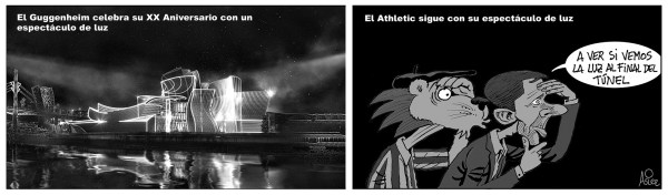 En el fin de semana de 'Reflections' en el Guggenheim, el Athletic busca en San Mamés la luz al final del túnel